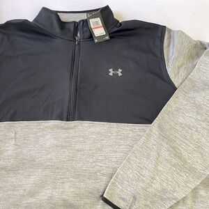 Under Armour Men's Gray Black 1/4 Zipper Pullover Sweatshirt, Size 3XLT, NWT
